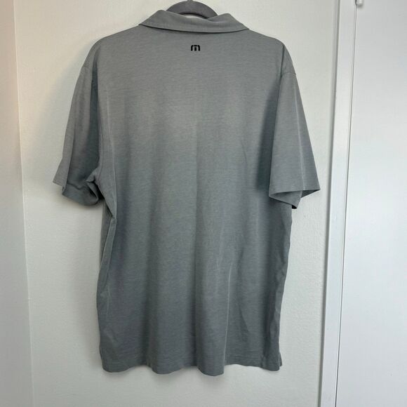 Travis Mathew Golf Polo sz XL Gray with purple/light grey stripe Marbella Golf - Picture 2 of 7